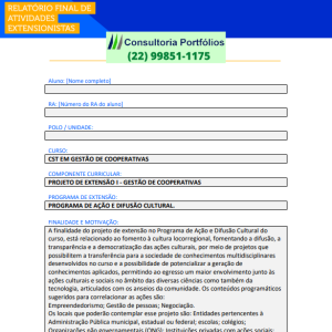 Portfólio Individual Projeto de extensão I - Gestão de Cooperativas