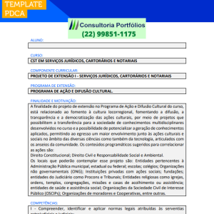 Portfólio Individual Projeto de extensão I – Serviços Jurídicos, Cartorários e notariais