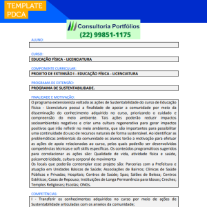 Projeto de extensão - Educação Física