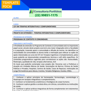 Portfólio Individual Projeto de extensão I - Terapias Integrativas e complementares