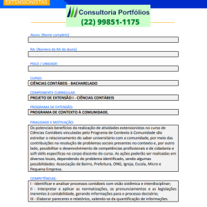 Projeto de Extensão - Ciências Contábeis