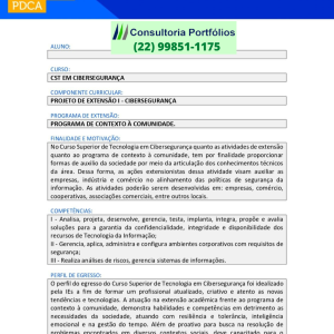 Portfólio Individual Projeto de Extensão I - Cibersegurança