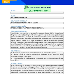 Portfólio Individual Projeto de Extensão I – Design Gráfico