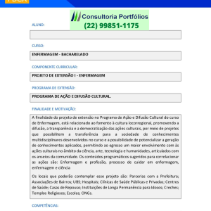 Portfólio Individual Projeto de extensão I - Enfermagem