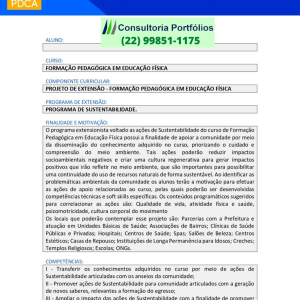 Projeto de extensão - Formação Pedagógica em Educação Física