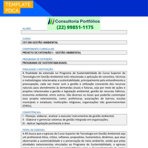 Portfólio Individual Projeto de extensão I - Gestão Ambiental