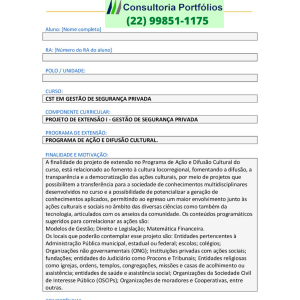 Projeto de extensão I - Segurança Privada