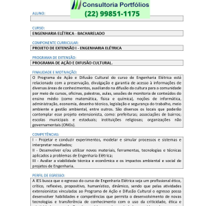 Projeto de extensão I - Engenharia Elétrica