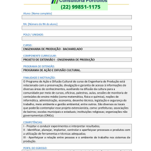 Projeto de extensão I - Engenharia de Produção