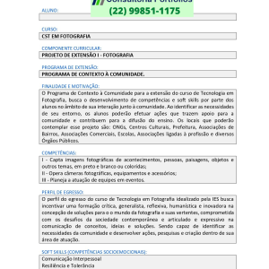 Projeto de extensão I - Fotografia