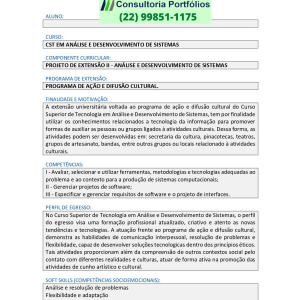Projeto de extensão II - Análise e desenvolvimento de sistemas