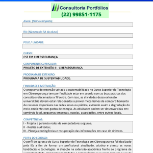 Projeto de extensão II Cibersegurança