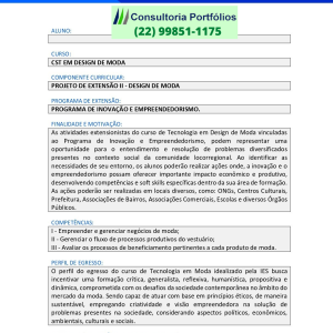Projeto de extensão II - Design de Moda