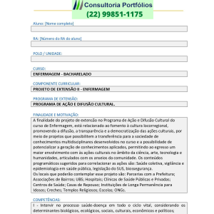Projeto de extensão II - Enfermagem
