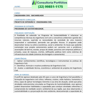 Projeto de extensão II - Engenharia Civil
