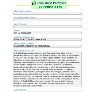 Projeto de extensão II - Radiologia