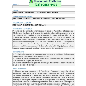 Projeto de extensão I - Publicidade e propaganda – Marketing
