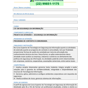 Projeto de extensão I - Segurança da informação