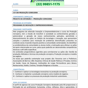 Projeto de extensão I - Produção Cervejeira