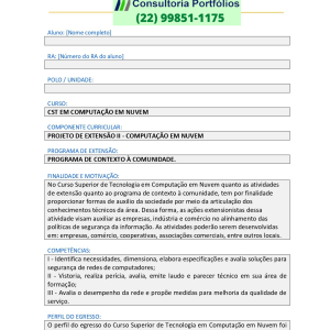 Projeto de extensão II - Computação em nuvem