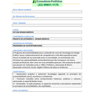 Projeto de extensão II - Design Gráfico
