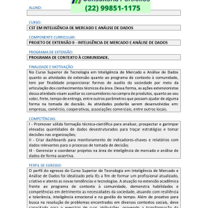 Projeto de extensão II - Inteligência de mercado e análise de dados