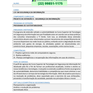 Projeto de extensão II - Segurança da informação